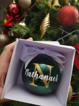 Traditional Personalised Christmas Baubles