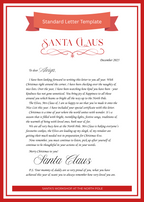 Letters from Santa and Nice List Certificate - Standard letter with Personalised P.S. Message