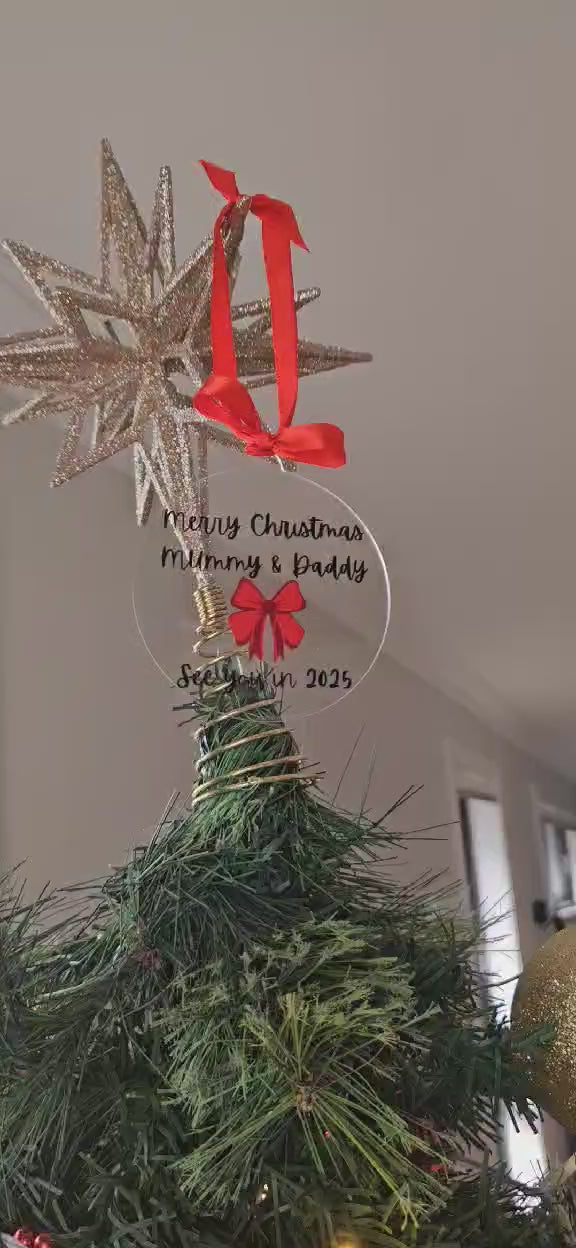 Merry Christmas Mummy & Daddy - see you in 2026 Bauble